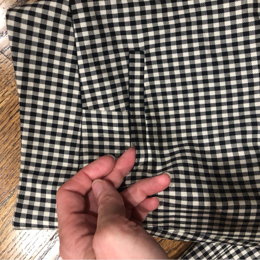 2/$30 Victor Alfaro Black White Check Plaid Ankle Pants Trousers Sz 10P - Picture 11 of 12